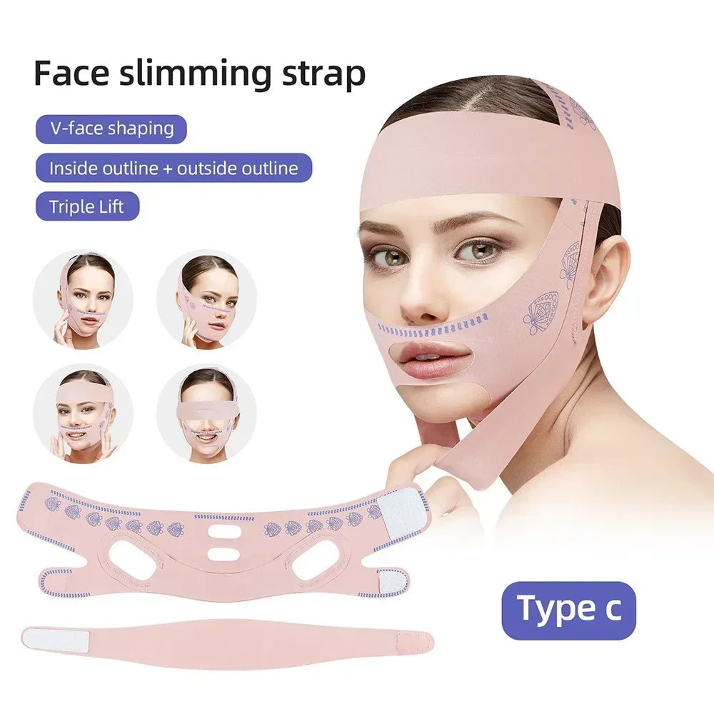 Face Slimming Bandage Women Face Lifting Belt V Line Shaper Chin Cheek Lift Up Anti Wrinkle Strap Facial Beauty Skin Care Tools