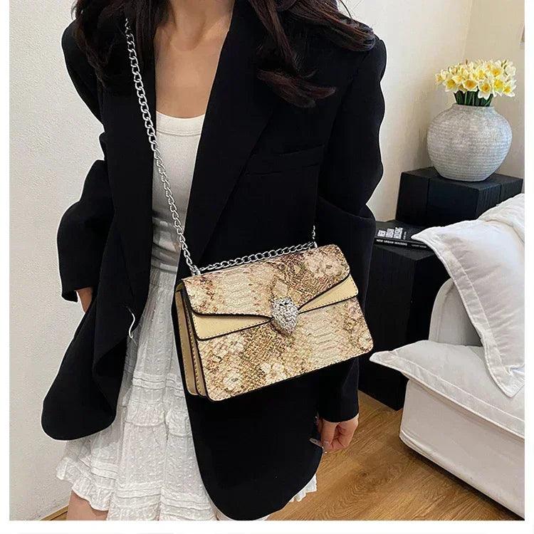 Designer messenger bag for women high-quality leather elegant shoulder classic handbag fashionable