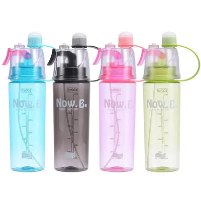 Creative With Straw Water Bottle Spray Drinkware Drink Spray Cup Portable 600ML Spray Water Bottle Travel