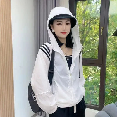 Loose Ultraviolet-Proof Sunscreen Clothing Jacket For Women