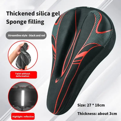 3D Bicycle Saddle Cover Accessories for Mountain Bike Men and Women Gel Soft Bicycle Seat Cover Parts Cycling Sports