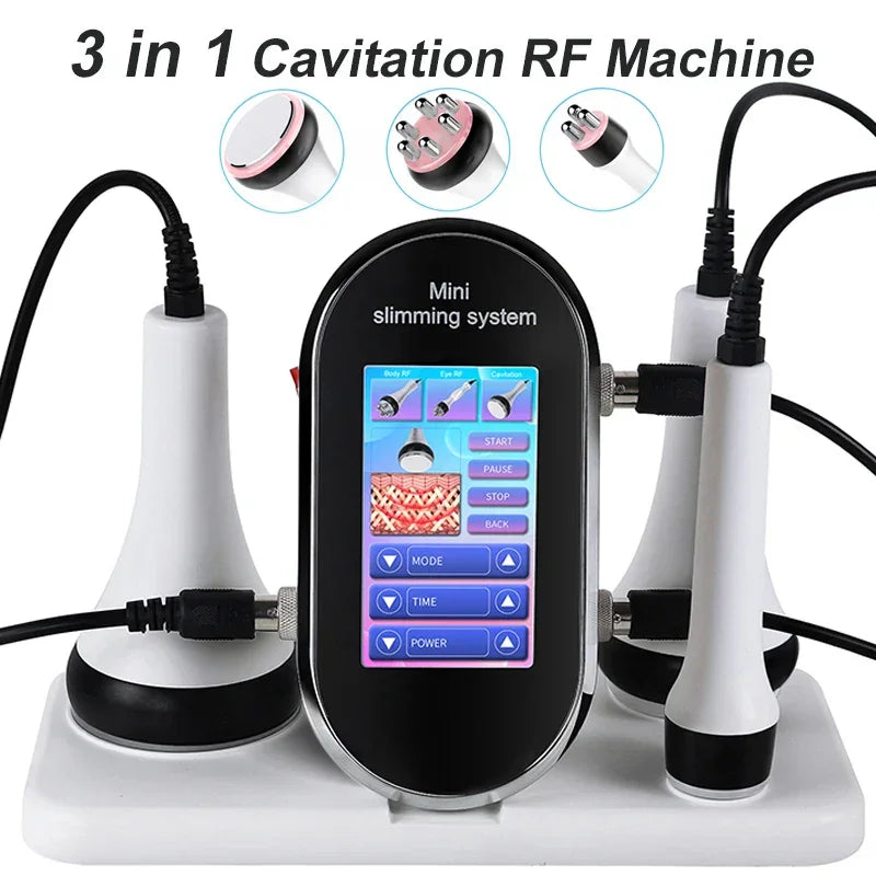 RF&EMS 3In1 Cavitation Ultrasonic Body Slimming RF Lifting Machine Beauty Device Massager Skin Tighten Face Skin Care Tool