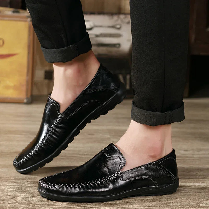 Men Loafers Leather Shoes For Men Casual Shoes Moccasins Breathable Sneakers Men Driving Shoes Comfort Flats