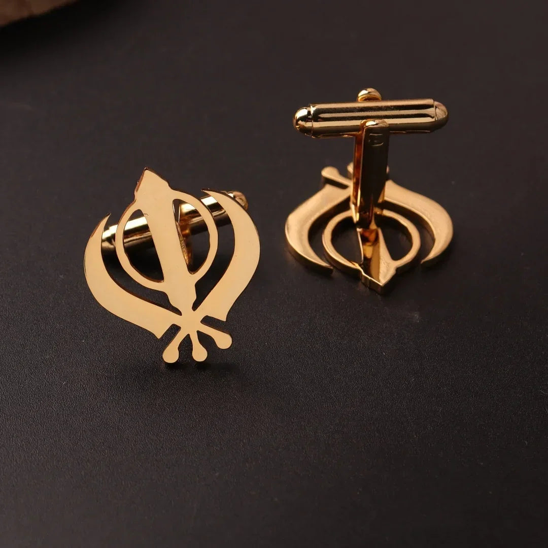 Stainless Steel Cufflinks For Men  Lion Cuff Button Eagle Cross Sikh Symbol  For Wedding Shirt Badge Pin  Shirt Cufflinks