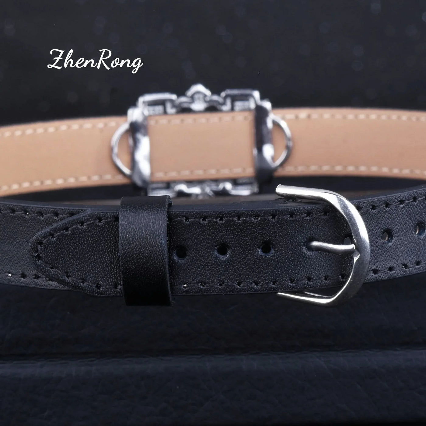 Foydjew Luxury Jewelry Women Artificial Emerald Choker Wristband Collar Pendant Necklaces Inlaid Zircon Leather Belt Bracelets