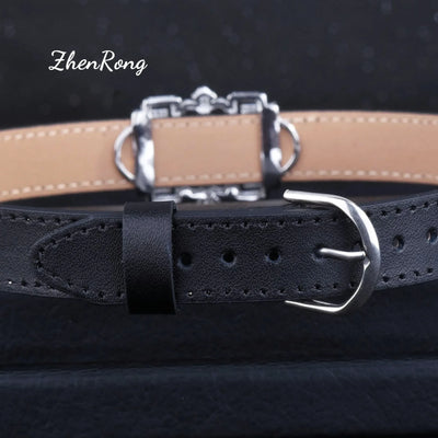 Foydjew Luxury Jewelry Women Artificial Emerald Choker Wristband Collar Pendant Necklaces Inlaid Zircon Leather Belt Bracelets