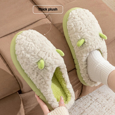 Cozy Warm Winter Indoor Slippers for Women 2025 New House Cute Plush Cotton Shoes Woman Soft Non Slip Fuzzy Home Slippers Couple