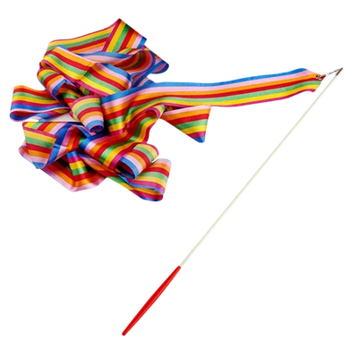 Children's Colorful Artistic Gymnastics with Stick Ribbon Children's Early Education Dancing Ribbon Toy Ideal Gift for Children
