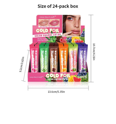 Shiny Lip Oil Gift Set 15ml×24PCS deep moisturizing non-decolorizing  foil brightening and embellishing lip color gift