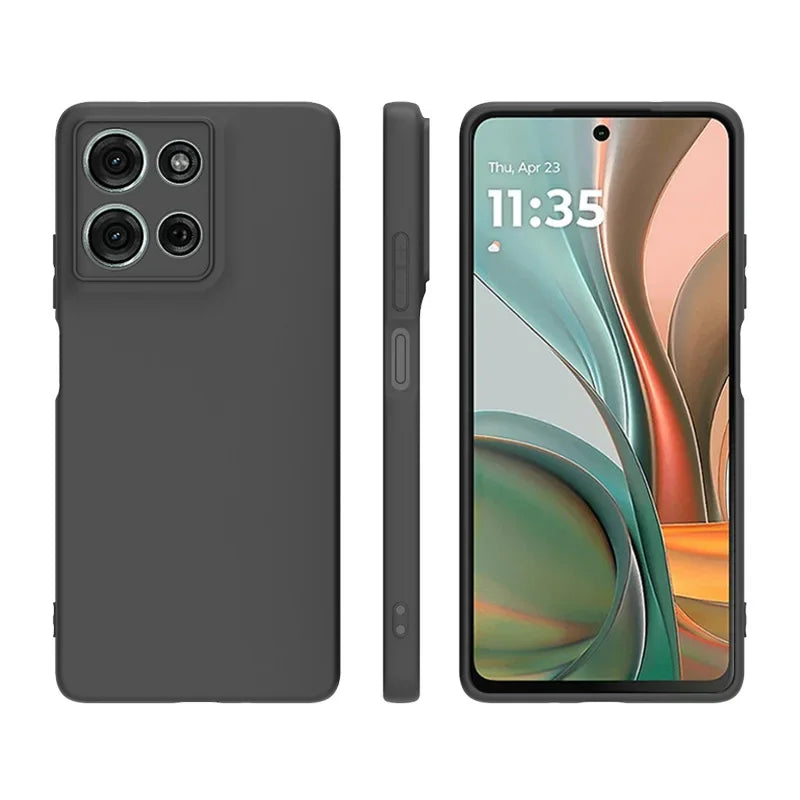Silicone Phone Case for Motorola Moto G05 E15 G15 Pro Power G75 G35 G55 G85 E14 E13 Shockproof Matte Soft Cover Cases Fundas
