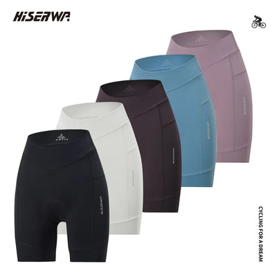 HISERWA Women Cycling Shorts High Quality MTB Bike Shorts 6 Hours Riding Shockproof Pad Breathable Lycra Sports Bicycle Tights