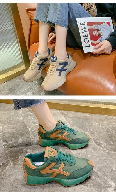 2025 Women Sneakers Platform Shoes New Fashion Leisure Light Anti-slip Black Running Shoe Fashion Designer Women Shoes