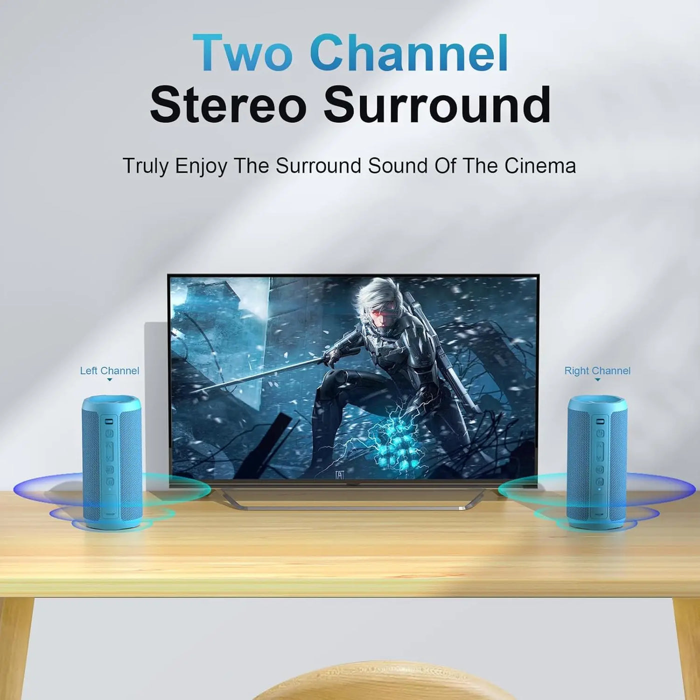 Ortizan Portable Party Speaker with Beat-Synced RGB Light, Powerful Sound and Deep Bass,TWS Stereo Pairing,IPX7 Waterproof