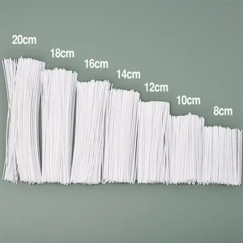 30-100pcs /set waxed cotton candle wicks set smokeless wax core diy soy woven kerosene lamp candles making supplies