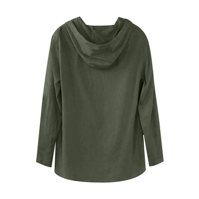 Men'S Sweatshirts Summer Cotton Linen Shirts Thin Long-Sleeved Hooded Tops For Men'S Clothing Spring Summer Casual Sweatshirts