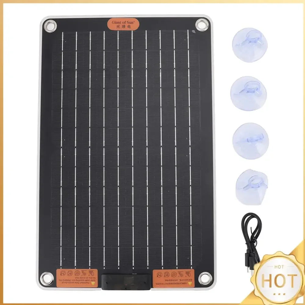 15W Portable Solar Panel with 2 USB Ports Camping Solar Panel Charger Solar Charger for Outdoor Camping Hiking Phone Charger