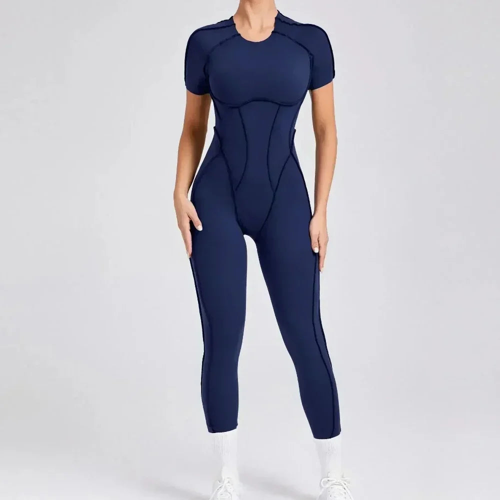 Seamless Yoga Jumpsuits Sports Fitness Hip-lifting
