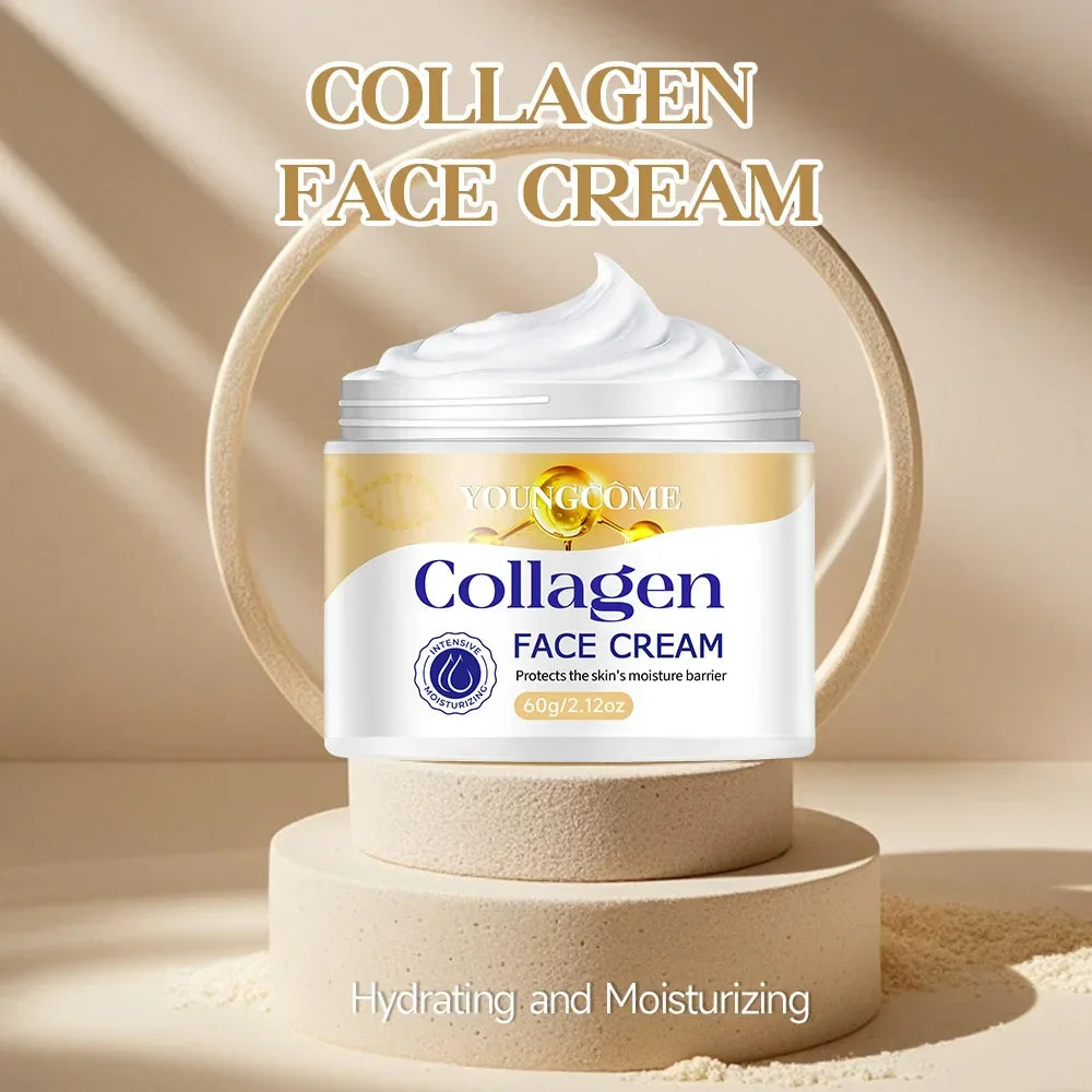 Collagen facial firming and moisturizing cream,Soothes dry skin  Anti Aging Firming Lifting Fade Fine Lines Whitening