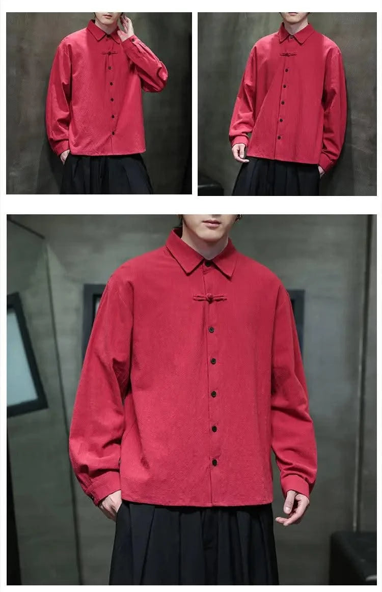 Mens Linen Shirts Casual Streetwear Long Sleeve Turn Down Collar Summer Beach Vacation Hawaiian Shirts M-5XL Plus Size Men Tops