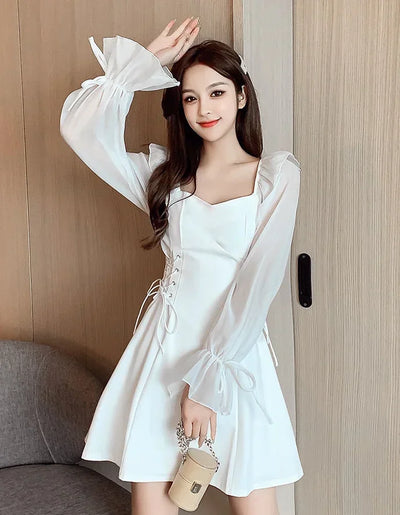 Dresses for Women Sensual Sexy A Line Spring Autumn Woman Long Sleeve Dress On Sales Designer Korean Fashion G Y2k Hot Promotion
