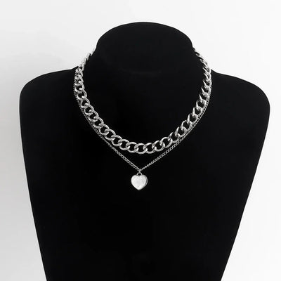 Exaggerated Big Choker Necklace for Women Girl Hiphop Chunky Chain OT Buckle Necklace on the Neck Party Jewelry Gift