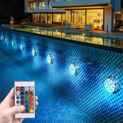 13 LEDs Submersible Light with Remote Control Underwater Night Lamp for Pool Vase Bowl Wedding Party Decoration Underwater Light