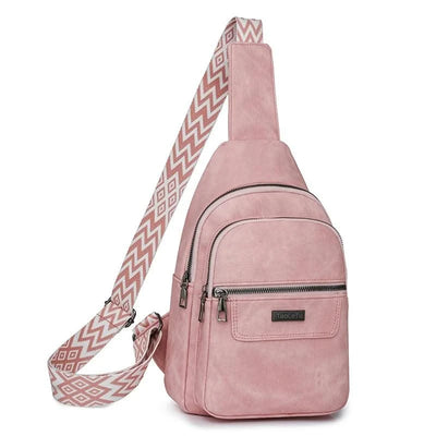 Women Men PU Leather Shoulder Bag Fashion Sling Crossbody Bag