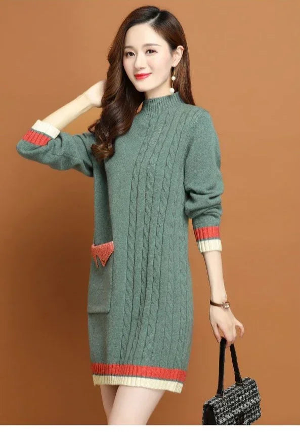 Woman Knitted Dress Bodycon Crochet Dresses for Women Cheap Casual Thic X Elegant Luxury Long Sleeve Aesthetic Sensual Sexy Xxl