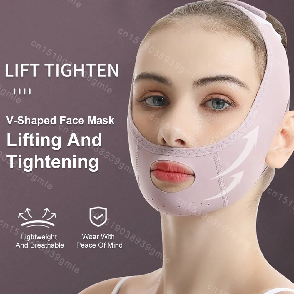 New Reusable Face Slimming Bandage Women V Line Face Shaper Chin Cheek Lift Up Belt Facial Massage Strap Skin Care Beauty Tools