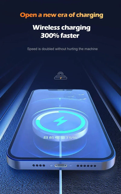 30W Magnetic Wireless Charger Dock Station With Type C Fast Charging Cable For iPhone 16 15 pro Max Airpods Phone Charger Holder