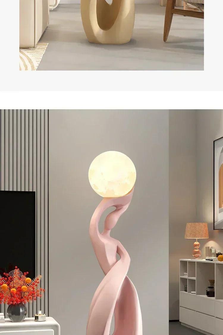 Home decor statue abstract art ornaments nordic living room large floor luminous sculpture housewarming gift interior