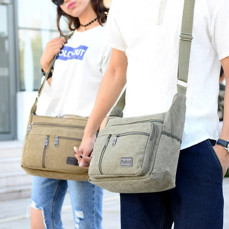 Men Canvas Shoulder Bags Casual Tote Travel Men's Crossbody Bag Luxury Messenger Bags Fashion High Quality Handbag