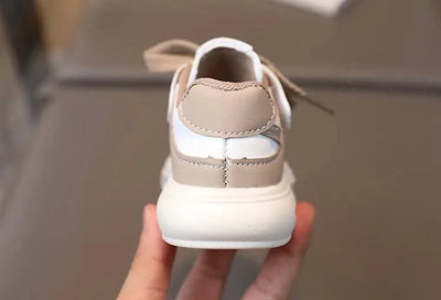 Children's Sports Shoes Girls 2025 Spring Autumn New Leather Shoes PU Leisure Soft Soled Boys Sneakers Baby Girl Casual Shoes