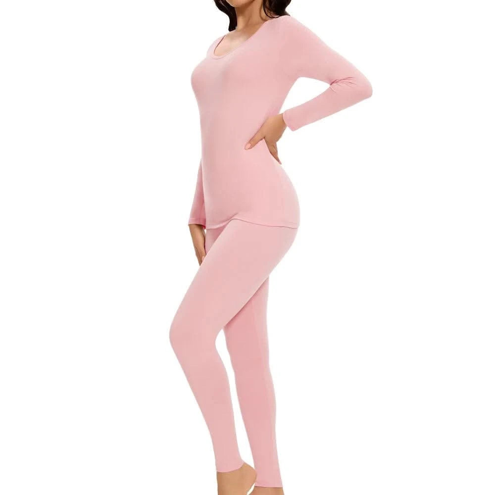 Thermal Underwear Women Autumn Winter Under Layer Clothes New Warm Pajamas Sets for Female 2 Pieces Long John Top Legging
