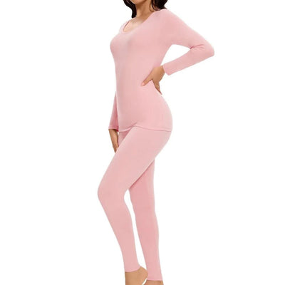 Thermal Underwear Women Autumn Winter Under Layer Clothes New Warm Pajamas Sets for Female 2 Pieces Long John Top Legging
