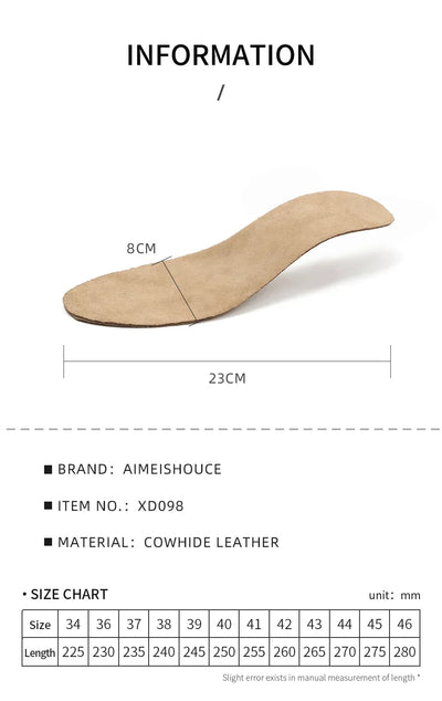 Deodorant Trimmed Cowhide Insoles for Children Shoe Insole Trimmable Men's Sneakers Ankle Boots for Women Sneaker Women's Boot