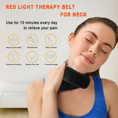 Red Infrared Light Therapy for Neck for Relaxing Neck Wrist Muscle,Relieving Fatigue,Promoting Metabolism,Skin Recovery