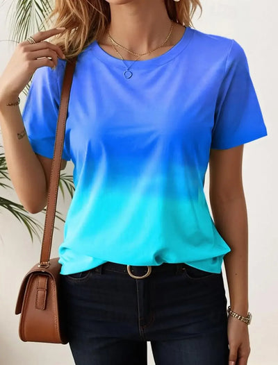 Women's T-Shirts 3d Gradient Print