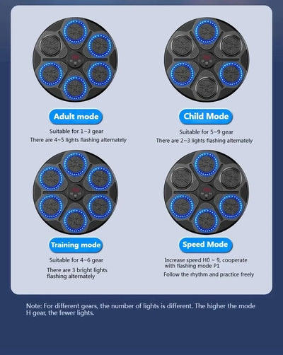 New Music Boxing Machine Smart Bluetooth Wall Mounted Music Boxing Trainer Gym Home Electronic Boxing Target Punching Equipment