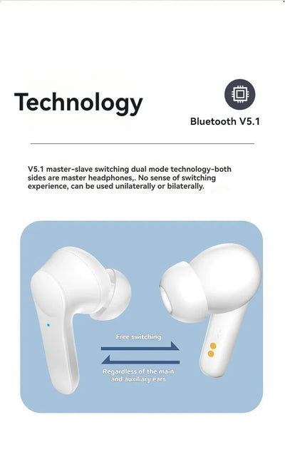 Wireless Earbuds 5H Playtime - In-Ear Noise Cancelling Earphones IPX7 Waterproof for Workout, SecureFit Ear Wings