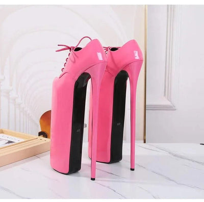 Women's Waterproof Platform High Heel Shoes 30cm | Lace up Fashion High Heel Shoes New | Trendy Model Shoes