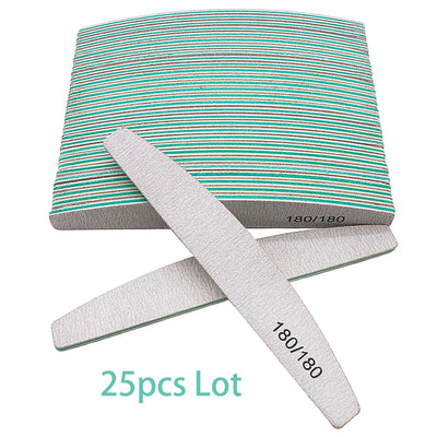 Nail File 80 to 240 Professional Tools Emery for Manicure Lime 240 Sandpaper Gel Polishing Files for Nails Buffers Set Polisher