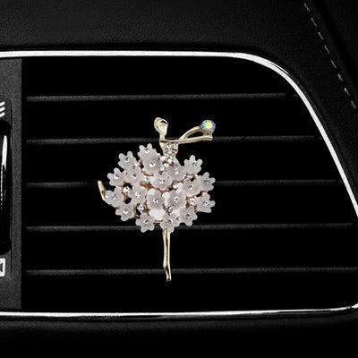 Car Aroma Diffuser Fragrance For Car Flavoring Air Fresheners Auto Perfume Car Smell Vent Clip Ballet Bling Car Accessory Girls