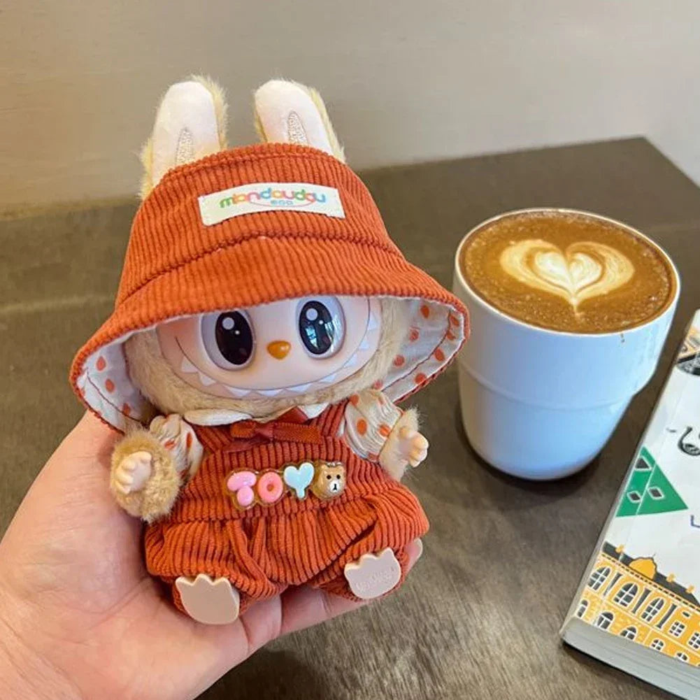 Labubu Clothes 17cm Labubu Clothes Red Festive Attire Great Red Awakening Lion Clothes Dolls Accessories Labubu Ropa