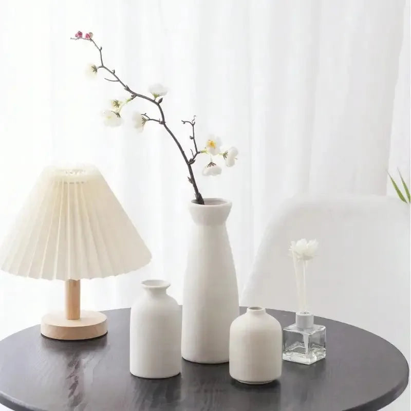Home Decor Bohemian Vases, Ceramic Set of Three, Suitable for Living Room, Bookshelf and Dining Table Decorations