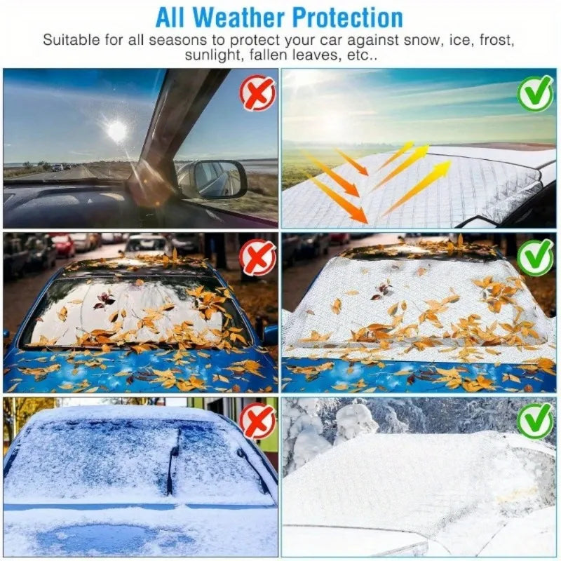 Winter Car Snow Shield Shade Front Windshield Anti-frost Antifreeze Sunshade Cover Sun Shade Protector Auto Exterior Accessories