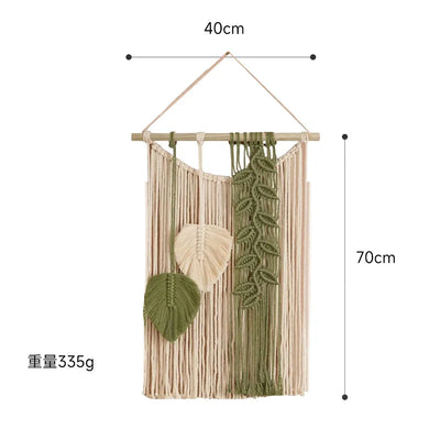 Home Decor Tapestry Handwoven Wall Hanging Living Room Guesthouse Wall Cover Tassel Ornament Craft Weave Stylish Wall Art