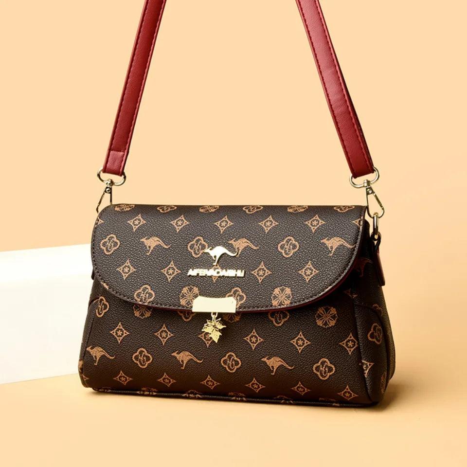 Genuine brand luxury handbags women bags designer women’s vintage monogram print handbag top-handle crossbody design