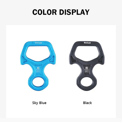 KAILAS Rock Climbing Descender 8 Descend Ring Downhill Eight Ring with Bent-ear Rappelling Gear Belay Device EquipmentK EB101