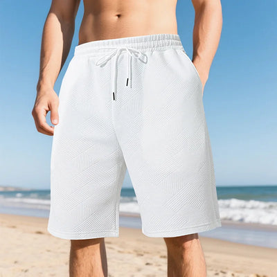 European and American shorts men's summer loose and heavy jacquard texture trendy high street hip-hop five-point shorts